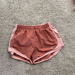 Nike rust-color heather running shorts